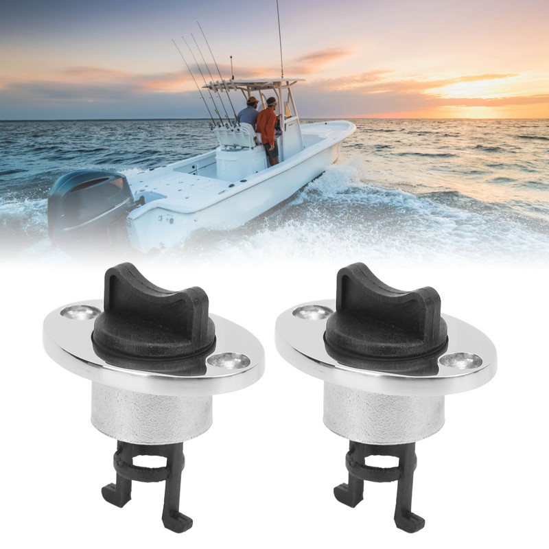 2pcs 316 Stainless Steel Marine Drain Plug Oval Garboard Transom