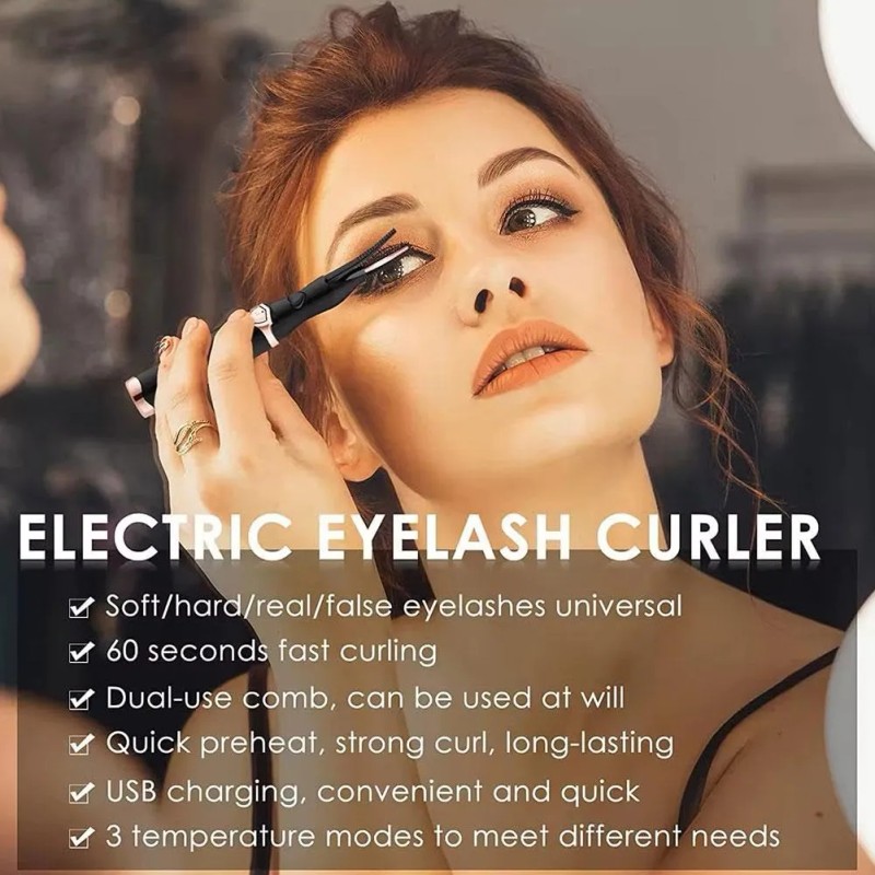 Rizador Enchinador Pestañas Eléctrico Térmico Carga Usb