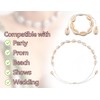 KAPSING Set of 2 Shell Necklace Bracelets Set, 1 Choker
