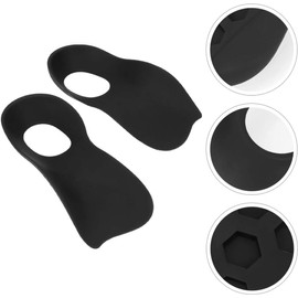 1 Pair Insole Orthotic Shoe Pads Orthotic Inserts Shoe Cushion Inserts Correct Insert High Arch Supports Heel Shoe Cushion pad Plantar TPR Arch of Foot (Black, One size)