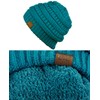C.C Unisex Chunky Soft Stretch Cable Punto Cálido Fuzzy Forrado