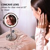 OVENTE 7'' Lighted Makeup Mirror with 1X/7X Magnification, Cordless Tabletop