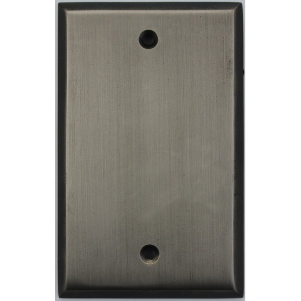Antique Pewter 1 Gang Blank Wall Plate