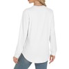 AURUZA Long Sleeve Shirts for Women, Crew Neck Side Split