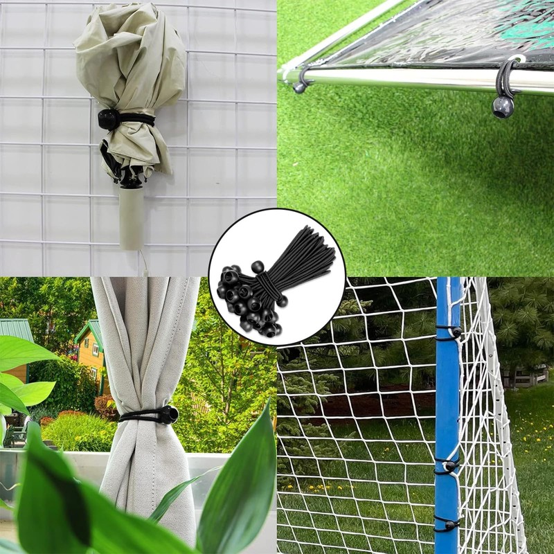 PARFCO 20 Pcs Bungee Cords with Balls, 30cm Bungee Balls