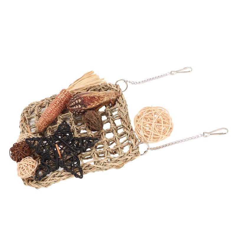 Bird Foraging Wall Toy Safety Parrot Woven Hanging Mat Climbing