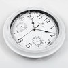 Lafocuse White Outdoor Wall Clocks Waterproof for Patio with Thermometer,