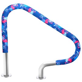 Junkin Flamingo Pool Handrail Cover Swimming Pool Hand Rail Slip Resistant Cover Blue Grip(10 Feet)