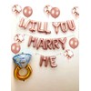 JeVenis 12 PCS Rose Gold Will you marry me Balloons