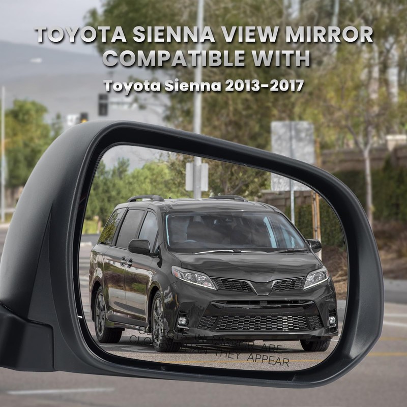 Right Passenger Side Mirror Compatible with Toyota Sienna 2013-2017 Heated,