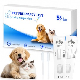 2 Pack Dog and Cat Pregnancy Test Kit at Home, Urine Testing, Accurate Results in 5 Minutes, Easy to use, Painless, high Accuracy Rate up to 99%, for pet Dog and cat Health Monitoring