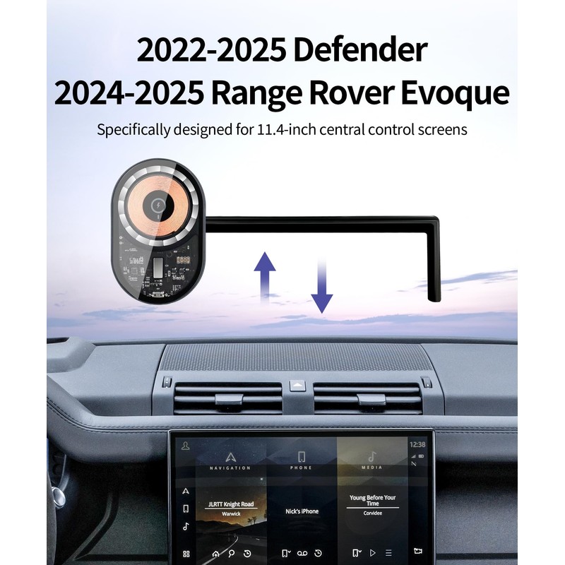 Masergogo Wireless Charging car Phone Holder for Land Rover Defender