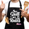 GOSJINNK Funny Grill Aprons for Men, My Grill My Rules