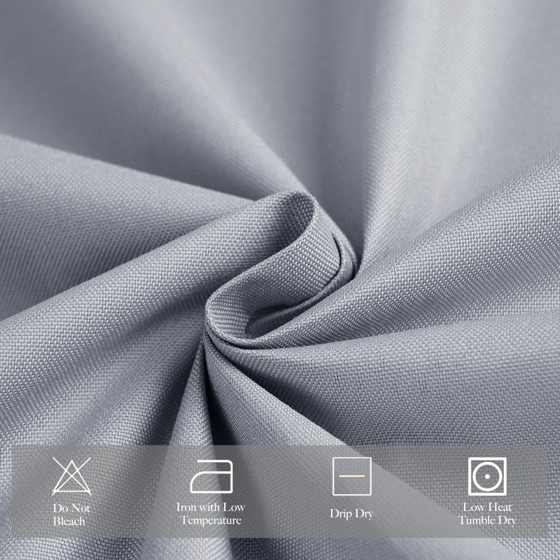 Zdada Grey Tablecloths 140 x 220 cm - High-Quality Polyester