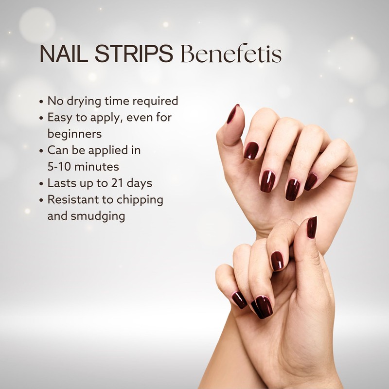 Manicino UV Nail Wraps - Durable Gel Stickers for Effortless