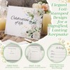 64 Pcs Floral Guest Book Set for Funeral Memorial Services,