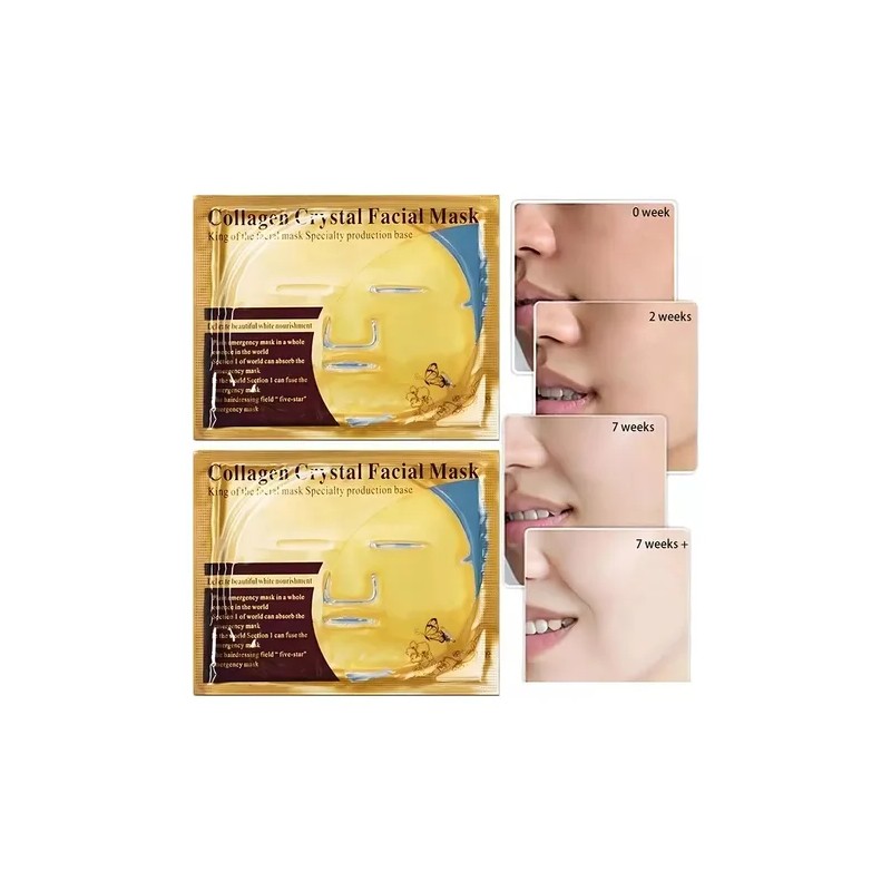 Mascarilla Oro Colageno Revitalizante Anti Edad 10 Pzs