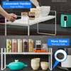 KIKIBRO Expandable Cabinet Shelf Organizer, Stackable Kitchen Pantry Counter Storage,