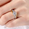 JEULIA 2.5 Carat Asymmetric Rings Women Round Cut Diamond Ring