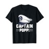 Captain Poppi Sailing Captain Hat Boat Owner Boating Sailer T-Shirt