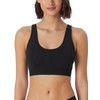 Schiesser Women's Bustier Seamless Casual Seamless Sports Bra, Black_181101