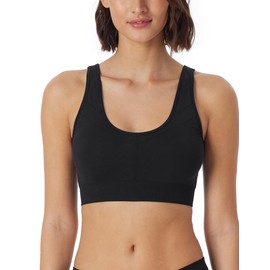 Schiesser Women's Bustier Seamless Casual Seamless Sports Bra, Black_181101