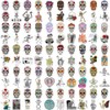 Skull Stickers 100 Pieces for Water Bottles, Stickers for Laptop,