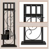 Fire Beauty 5 Piece Black Steel Fireplace Tool Set Fireplace