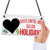 RED OCEAN Chalkboard Countdown Days Until Holiday Hanging Sign Plaque