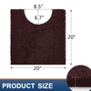 Smiry Luxury Chenille Toilet Rugs U-Shaped 20''x20'', Soft Absorbent Non-Slip