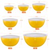 Moxinox Yellow Mixing Bowls with Airtight Lids, Stainless Steel Nesting