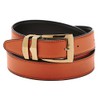 Concitor Reversible Belt Bonded Leather with Removable Gold-Tone Buckle ORANGE/Black