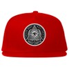 Illuminati Eye Triangle Snapback Hat Cap Red