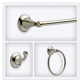 Delta Faucet Bath Accessories 79646-SS Windemere Bathroom Sets, Hand Towel Ring, Brilliance Stainless Steel