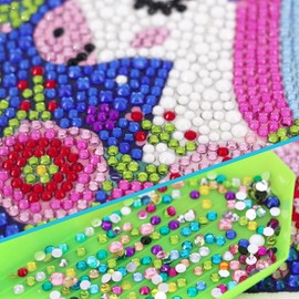 Craftoy 5D Diamond Painting Kits for Kids 7.1‘’ X 7.1‘’ Wooden Frame Diamond Arts and Crafts for Kids Mosaic Gem Stickers by Number Kits DIY Painting Arts Crafts Supply Set Embroidery Gift (G-Unicorn)