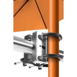 Menz Parasol Holder Balcony Railing – Stainless Steel Umbrella Holder Balcony Railing as Compact Parasol Stand Balcony, Flexible Mountable Parasol Holder Balcony