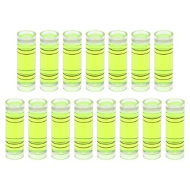 HARFINGTON 15pcs Small Cylindrical Bubble Level Vials 9.5x30mm PMMA Mini Horizontal Bubble Spirit Level Measuring Layout Tools for RV TV Picture Frame Hanging Tool Leveler