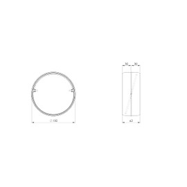 Steinberg14 Diameter 150 mm Connector with Backflow Valve - Check Valve Connector Ventilation Pipe Round Duct Ventilation System Pipe Connector