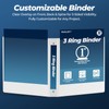 1 Inch 3 Ring Binders 12 Pack, Clear View Binder