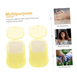 WOONEKY 2 Boxes Portable Scented Soap Paper Sheets of Disposable Soap Slice Sheets for Travel Ultra Thin Easy to Rinse for Hand Washing and Cleaning The Go