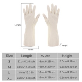 MILISTEN Pair of dishwashing gloves, household gloves, rubber gloves, tableware pot, kitchen sinks, household, dishwashing, car washing, white gloves, cleaning tool, S