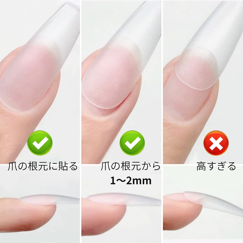 Annhua Nail Tips, Clear, 270 Pieces, Almond Shape, Medium, Transparent