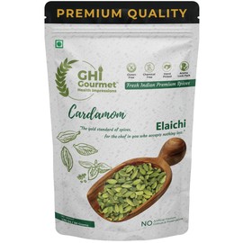 GOURMET HEALTH IMPRESSIONS Whole Green Cardamom Pods – 1.76 oz (50g) | Large 8mm Pods, Aromatic, Non-GMO | Perfect for Cooking, Baking & Tea | GHI Foods