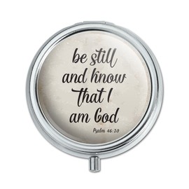 Be Still and Know That I am God Psalm Inspirational Christian Pill Case Trinket Gift Box