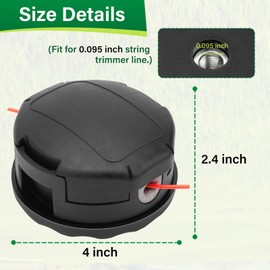 DuckcowsC 2Pcs Speed Feed 400 Head String Trimmer Head Replacement for Echo SRM-225 SRM-230 SRM-210 and Straight Shaft Trimmers PAS-210 PAS-211 PAS-225, Replaces 99944200907 99944200907b