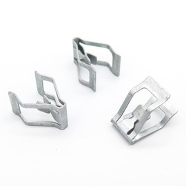 VVO Fasteners Metal Interior Pillar Trim Clip, Silver (Pack of 10)