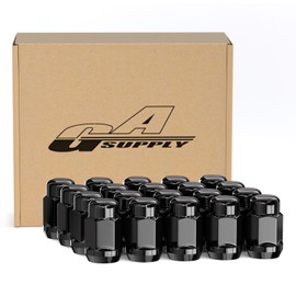 GAsupply 10x1.25 Lug Nuts 14mm Hex, 10x1.25mm Closed End Acorn Tuner Black Lug Nut 1.2" 30mm Tall Conical Seat 60 Degree for Aftermarket Wheels, 16 Pcs