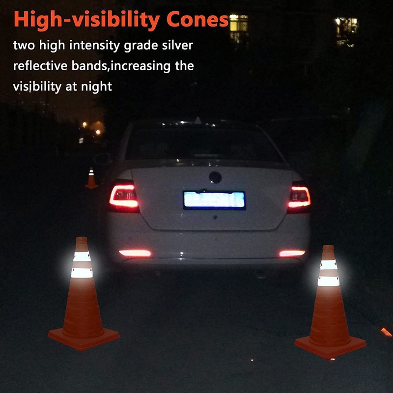 Safety Cone 28 Inch-1 Pack Collapsible Traffic Cone Pop Up