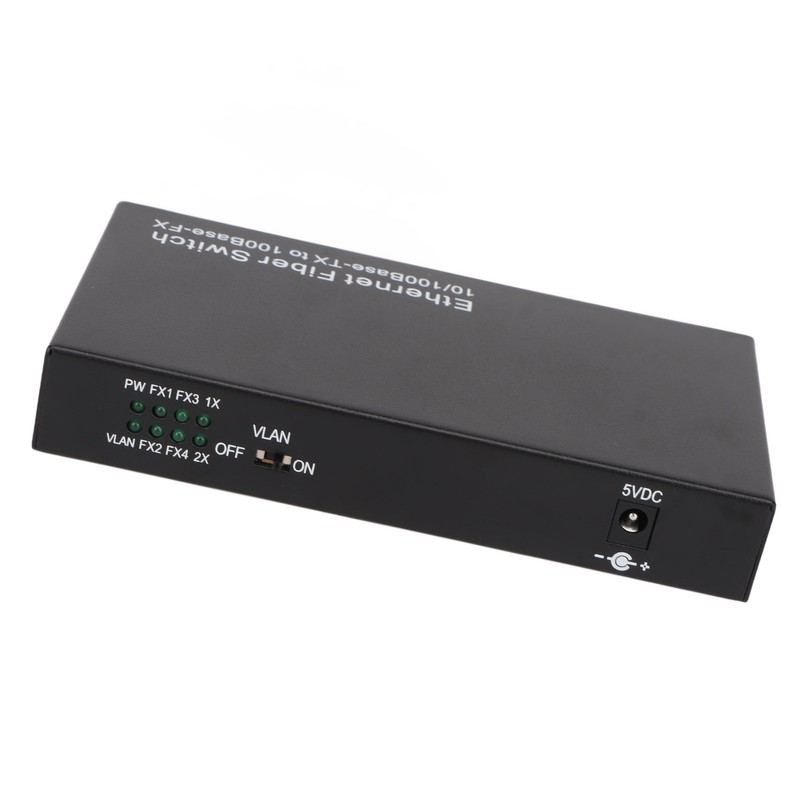 Ethernet Optical Switch 6 Ports 10 100Mbps RX1550 Tx1310nm LED