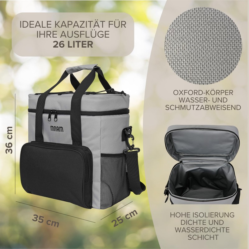 mnam 26L Cool Bag Foldable Picnic Bag – Cooler Bag